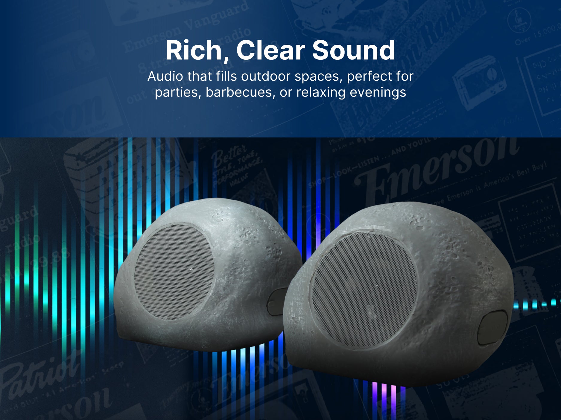 Mini Pebbles Duo Bluetooth<sup>®</sup> Speakers with TWS