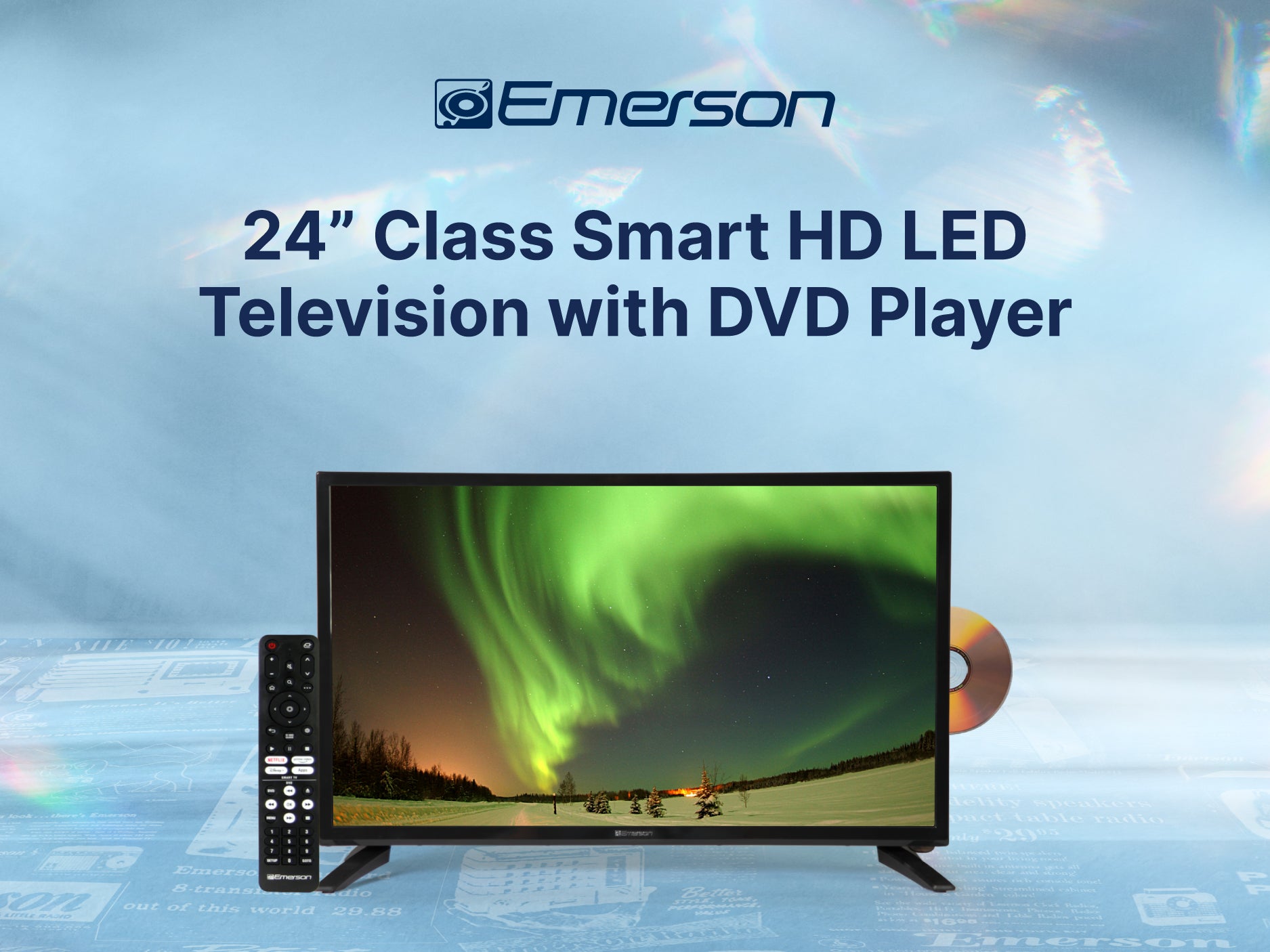 24” CLASS SMART HD LED TELEVISION WITH DVD PLAYER