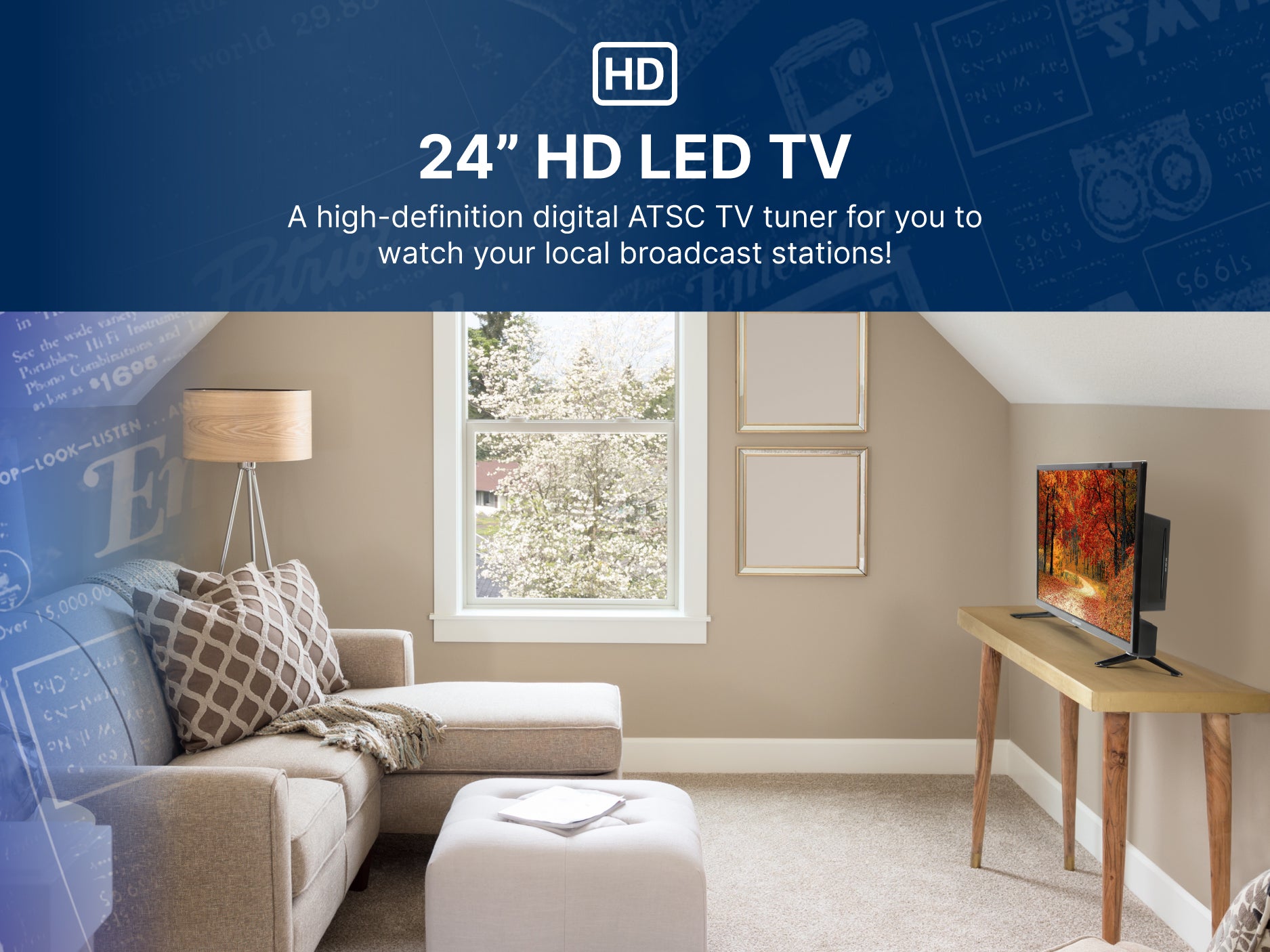 24" Class HD LED TV with DVD Player