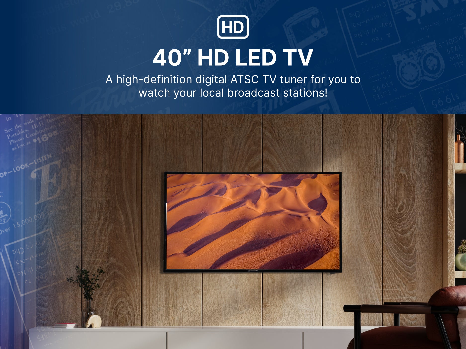 40" CLASS FULL HD LED TV WITH DVD PLAYER