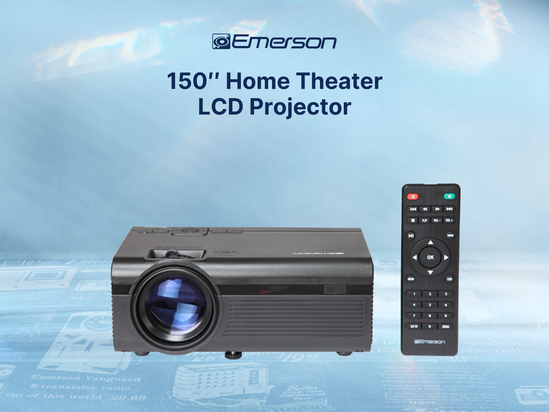 150″ Home Theater LCD Projector