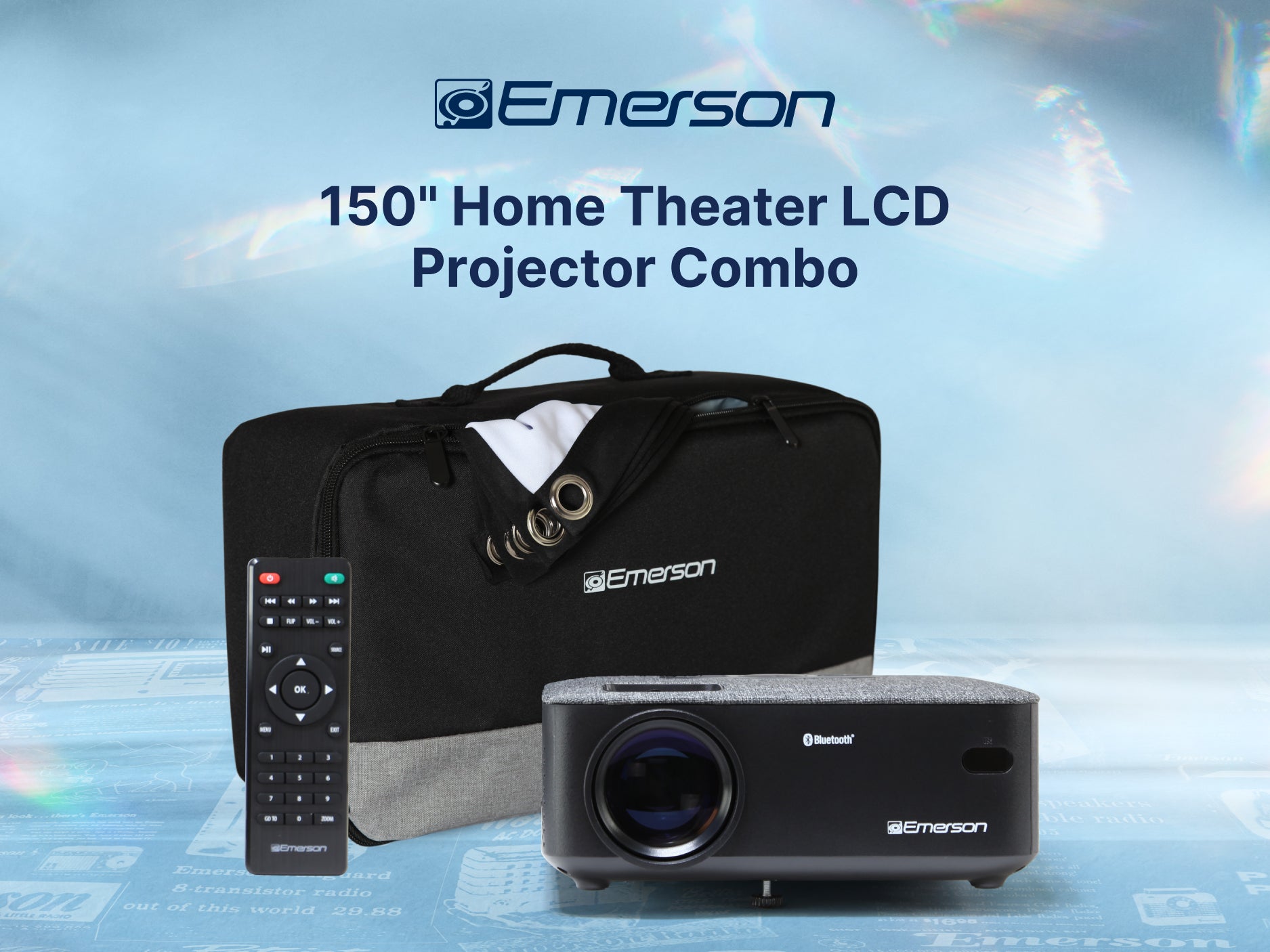 150" Home Theater LCD Projector Combo