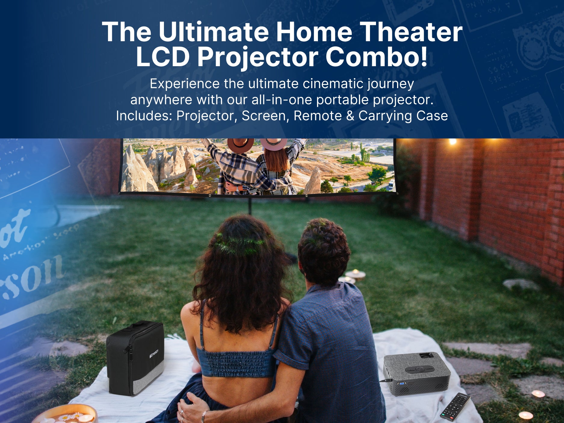 150" Home Theater LCD Projector Combo