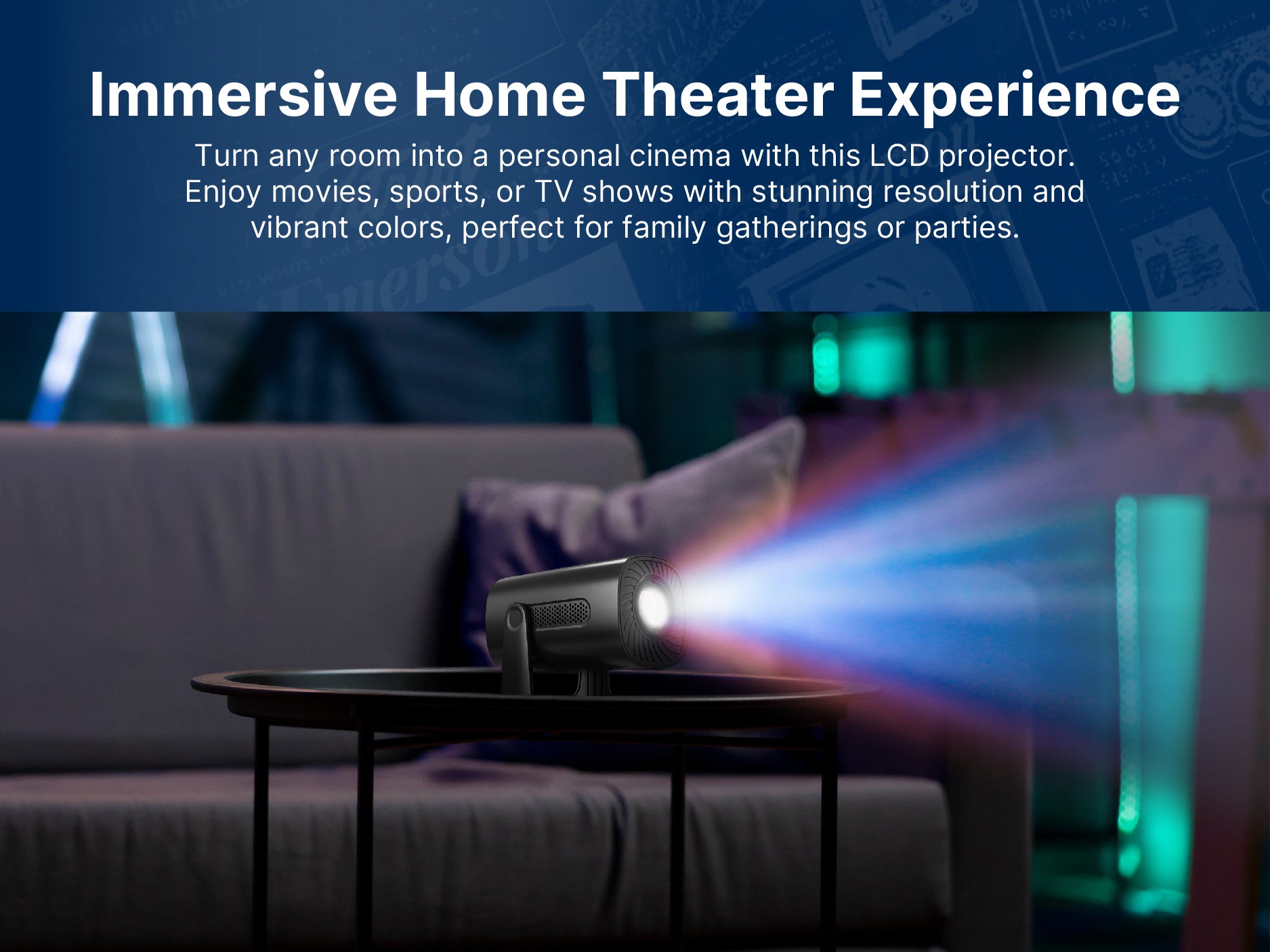 120" Home Theater LCD Projector