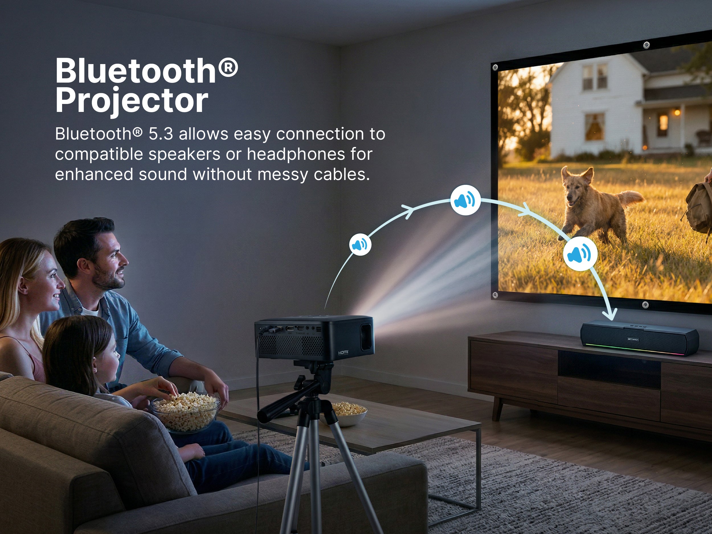 Portable 120'' Home Theater LCD Projector Combo