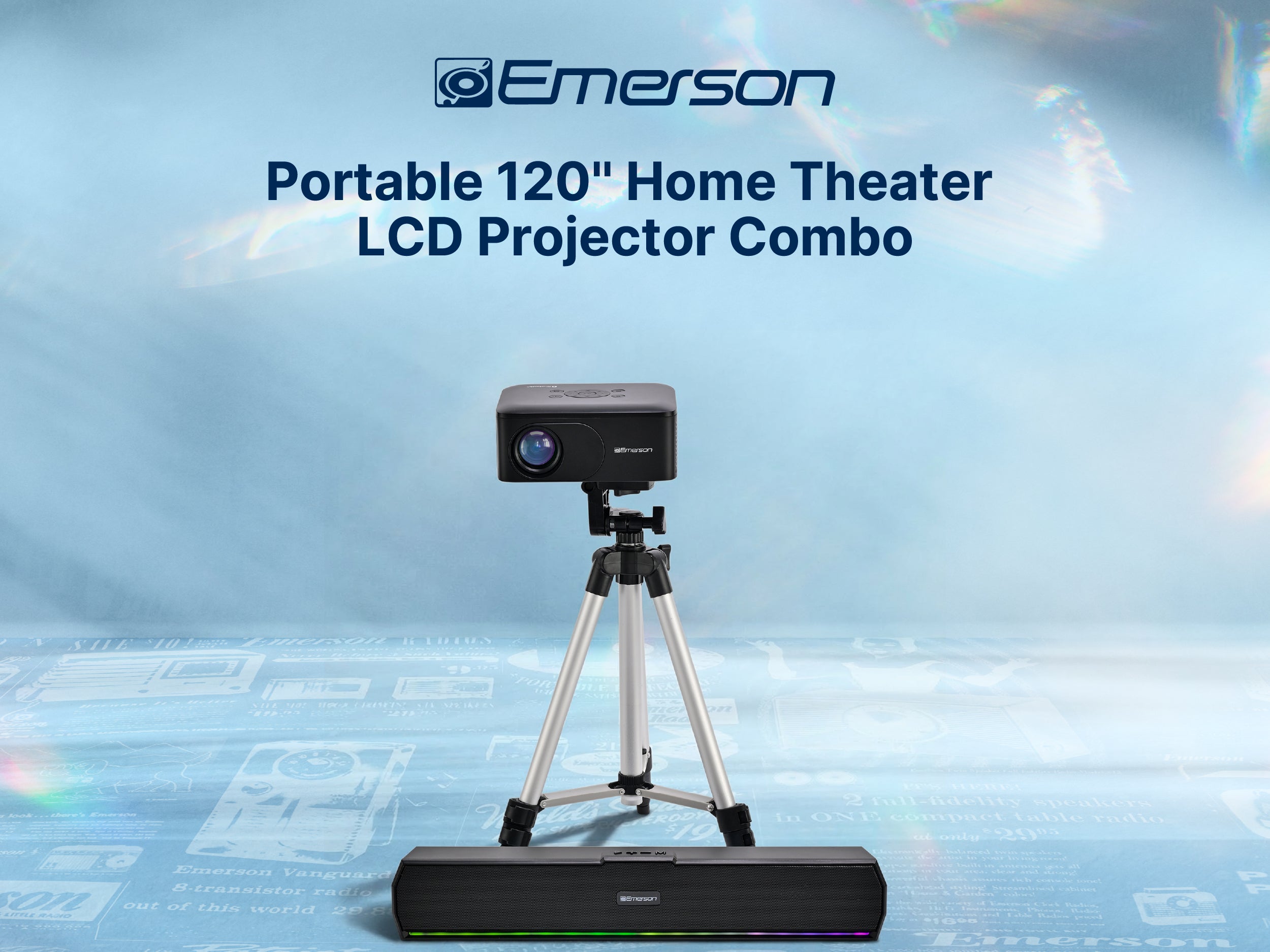 Portable 120'' Home Theater LCD Projector Combo