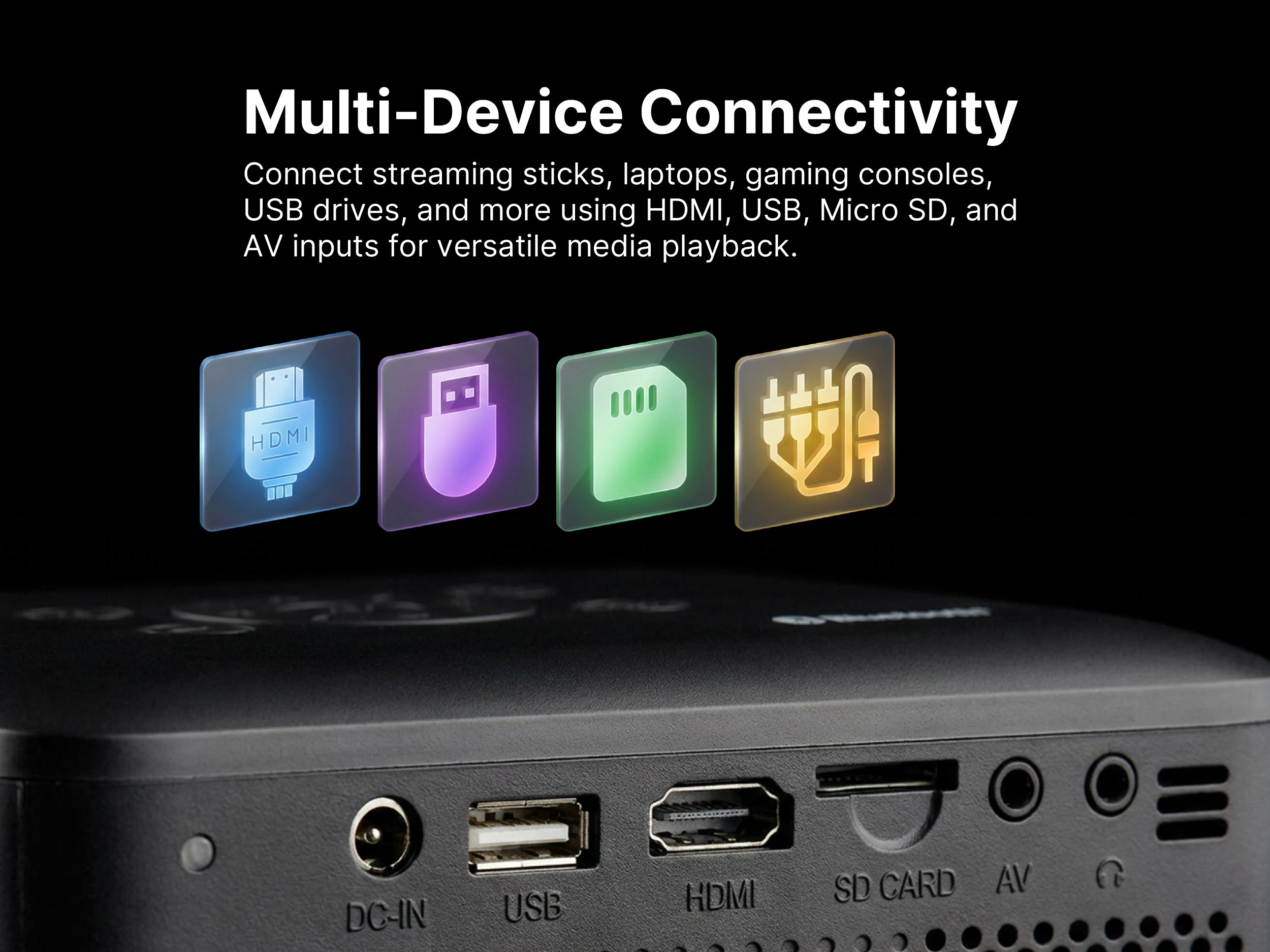 Portable 120'' Home Theater LCD Projector Combo