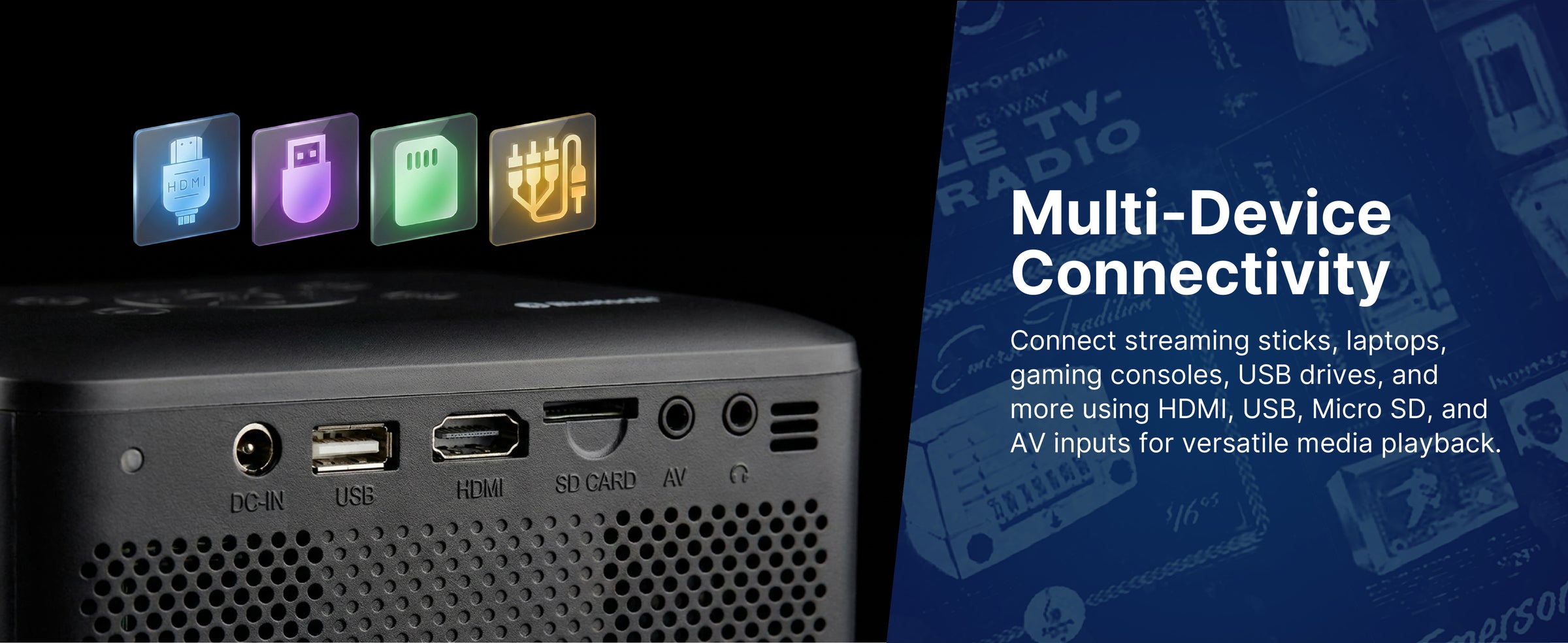 Portable 120'' Home Theater LCD Projector Combo