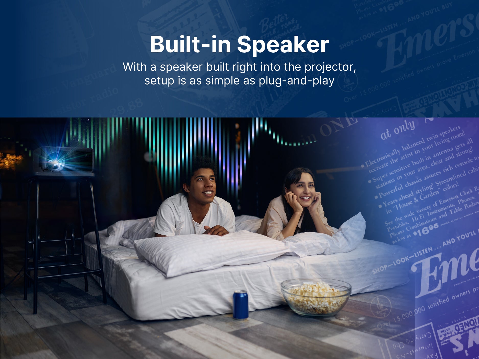 150" Home Theater LCD Projector Combo with Built-In DVD Player
