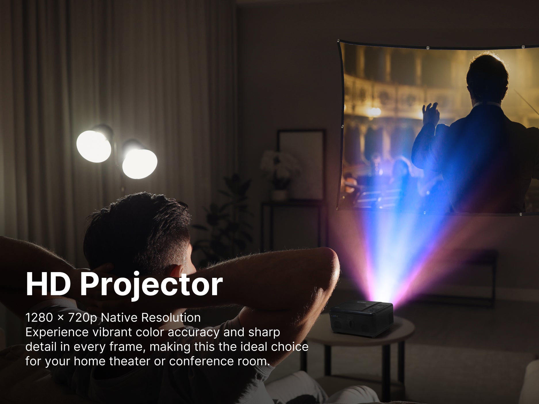 150" Home Theater LCD Projector Combo with Built-In DVD Player