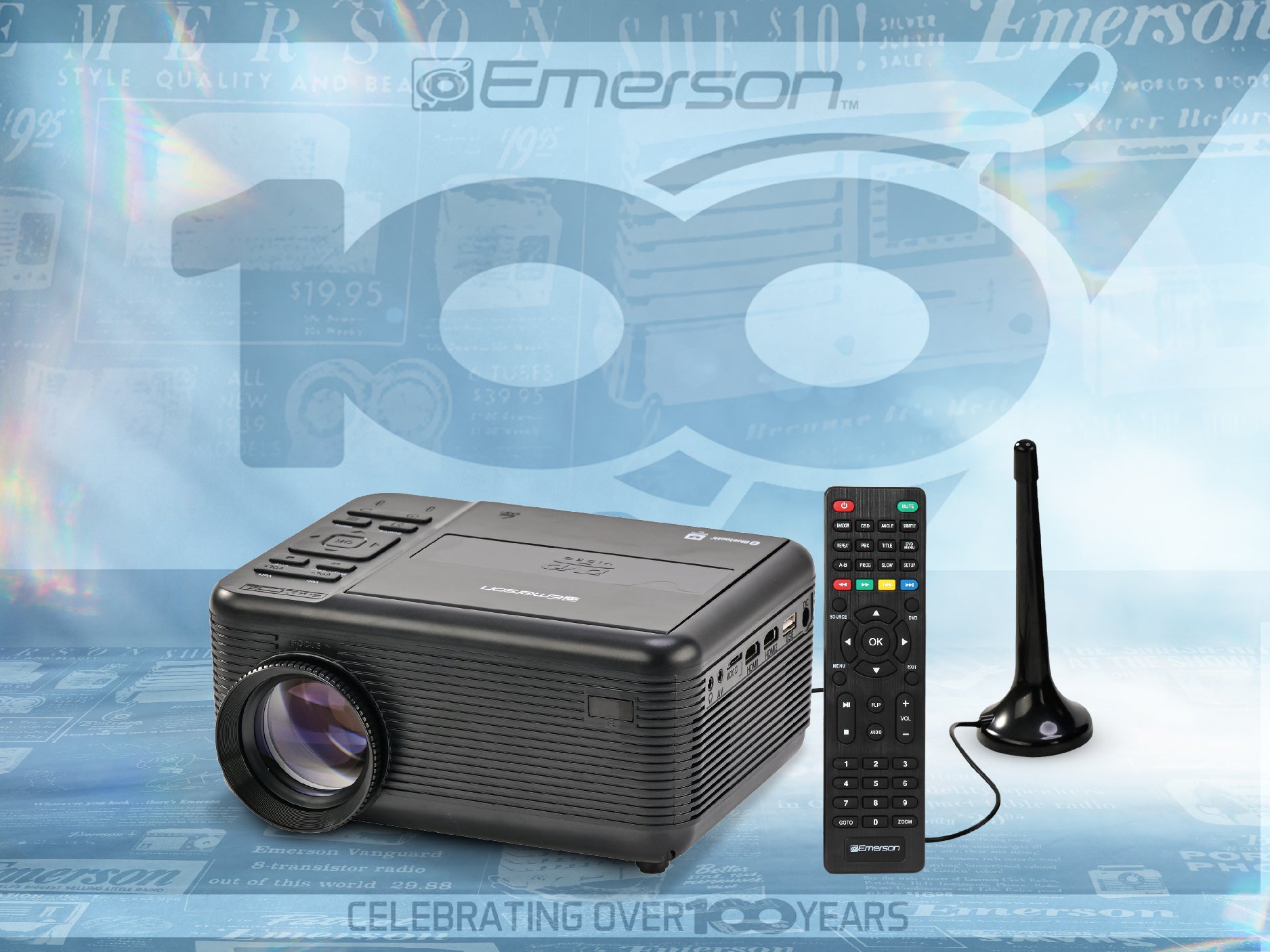 120" Home Theater LCD Projector with Built-In TV Tuner & DVD Player