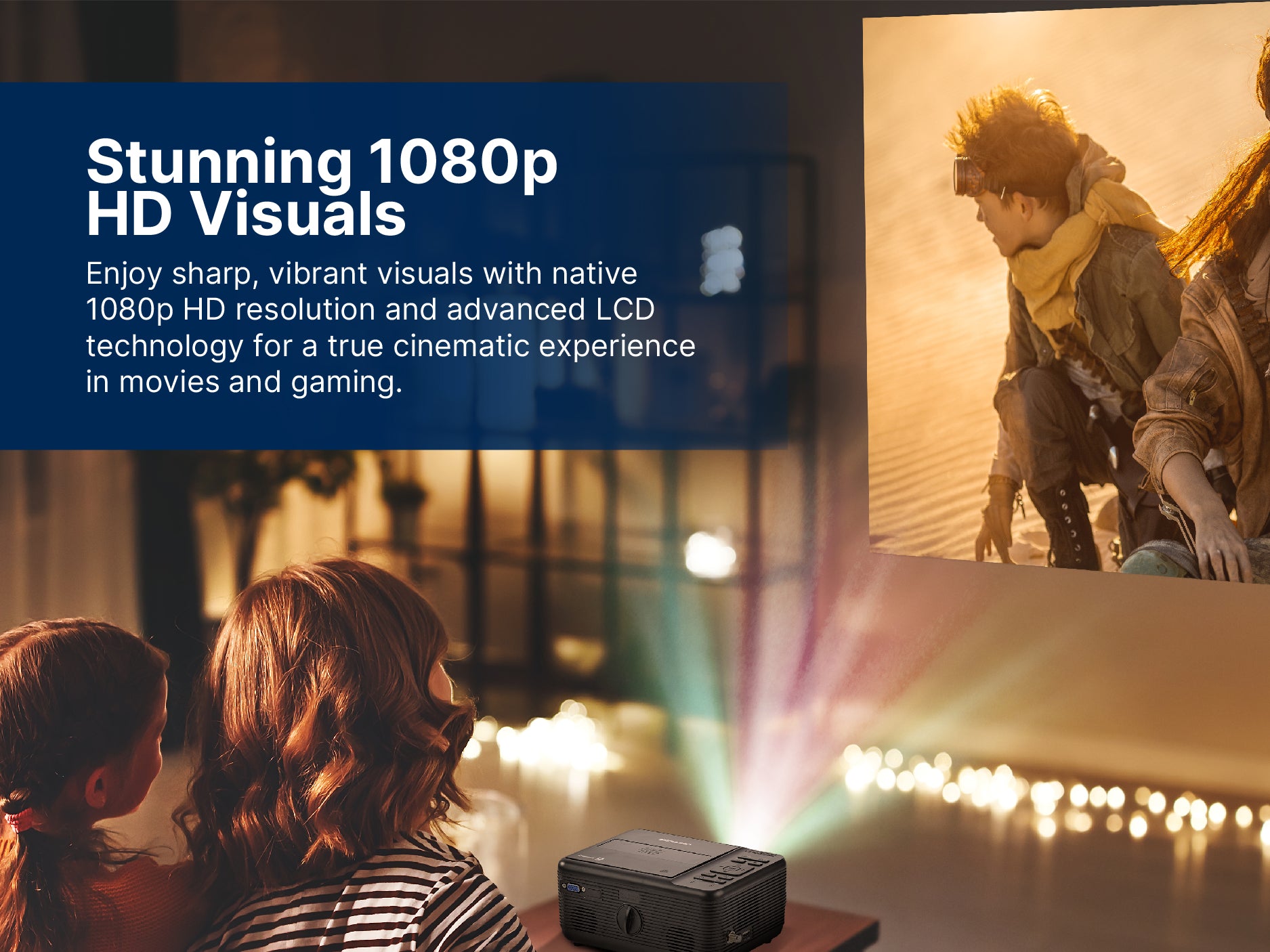 120" Home Theater LCD Projector with Built-In TV Tuner & DVD Player