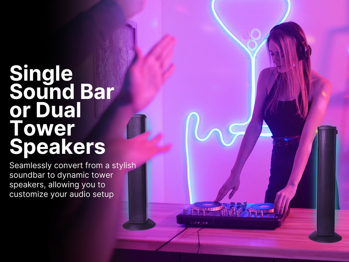 2-IN-1 LED STEREO SPEAKER SYSTEM