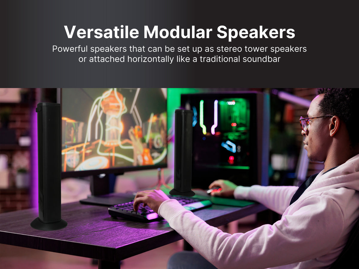 2-IN-1 LED STEREO SPEAKER SYSTEM