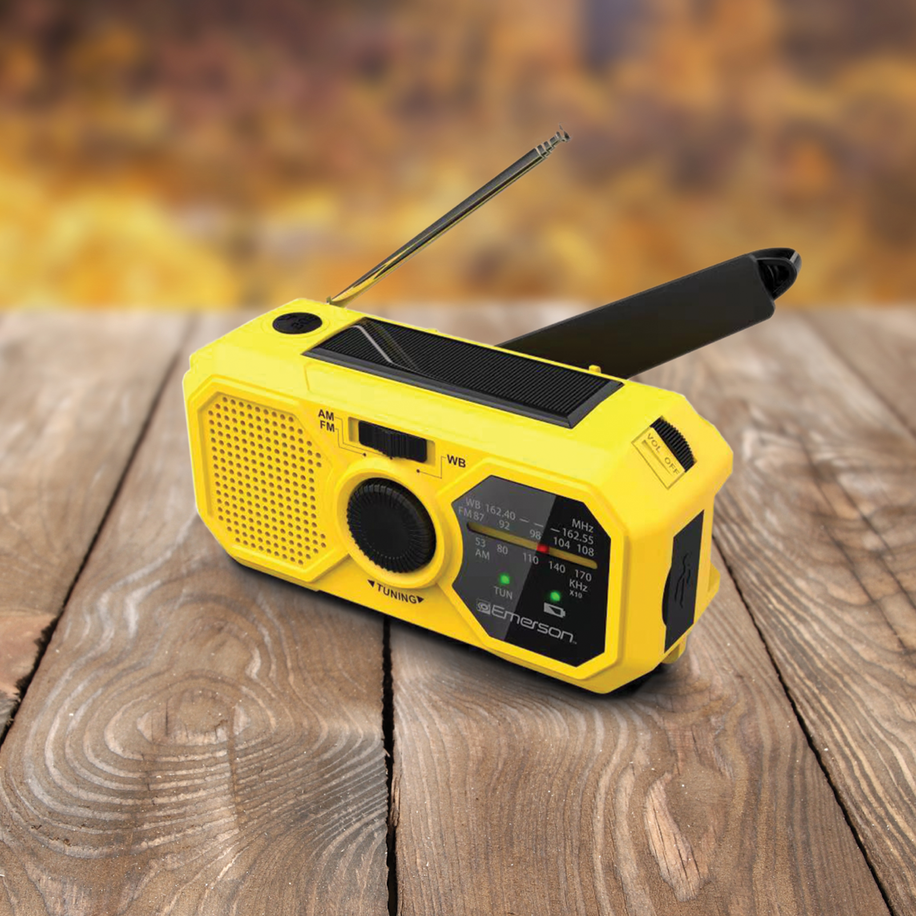 Emergency AM/FM Radio 
with Weather Band and Power Bank
