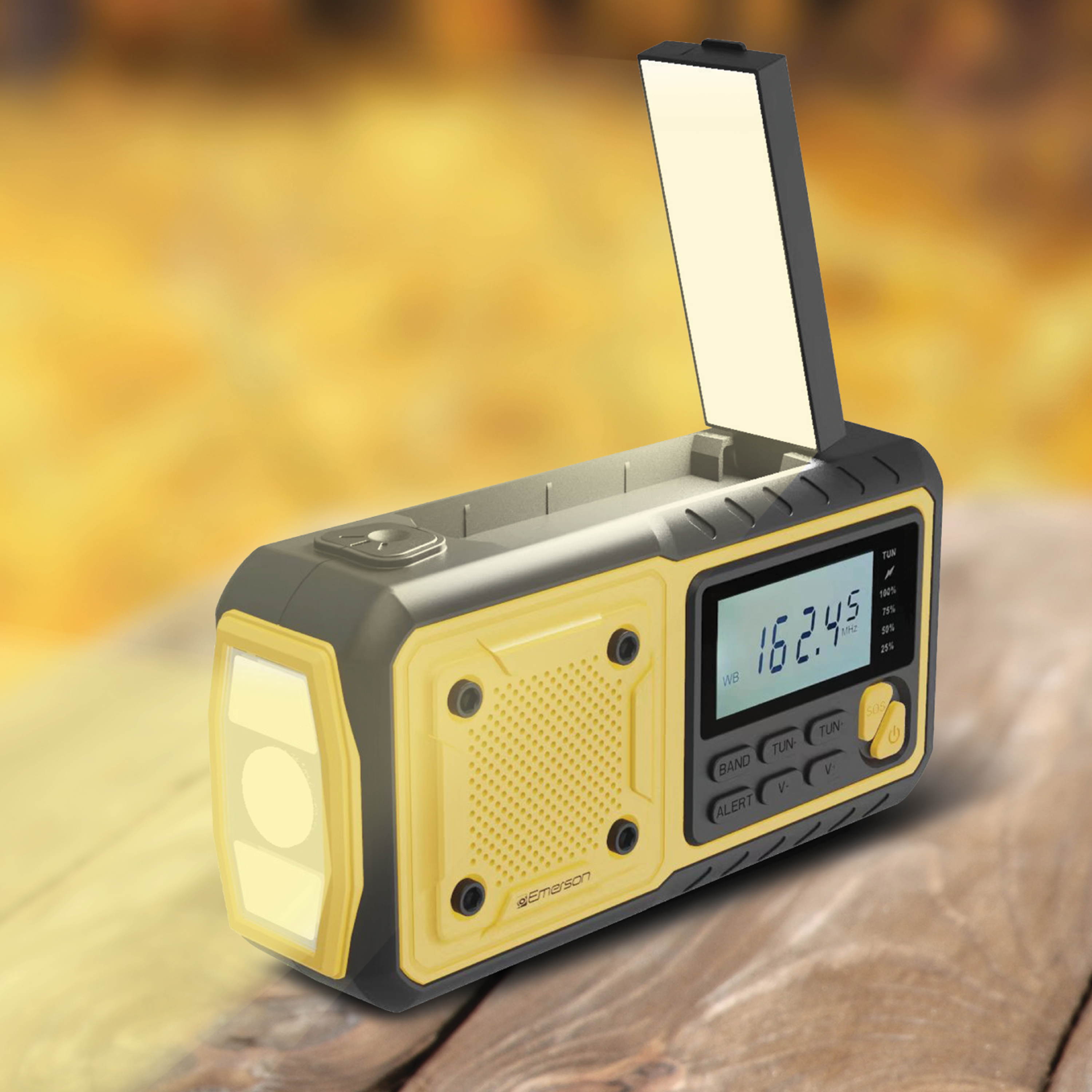 Emergency AM/FM Radio 
with Weather Band and Power Bank