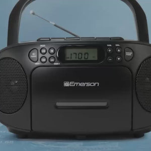 Portable CD / Cassette Boombox with AM/FM Radio