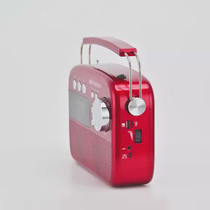 Portable Bluetooth® Retro Radio with Built-in Rechargeable Battery
