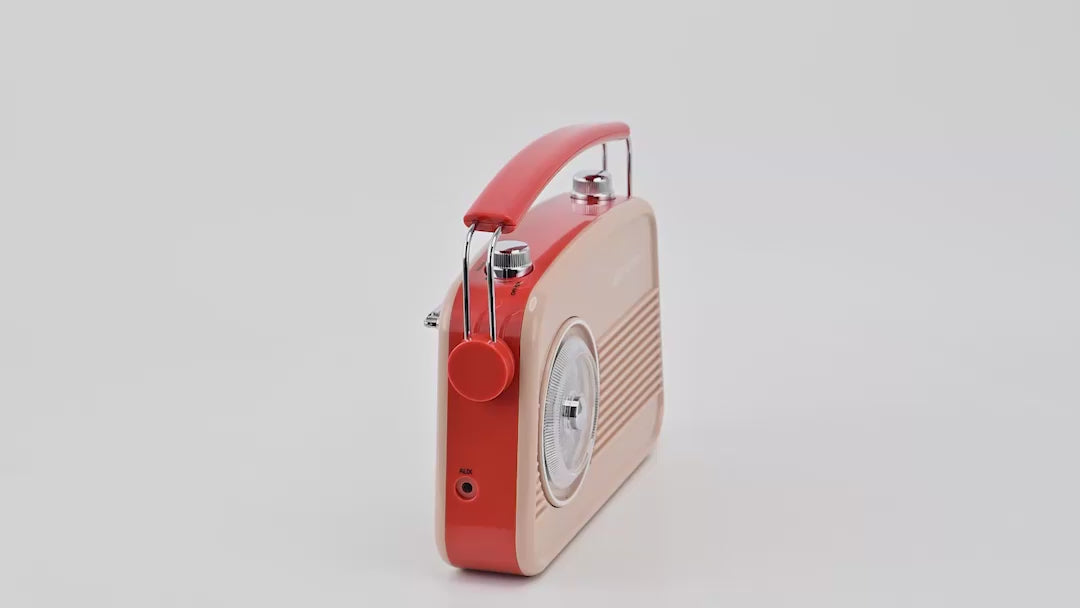 Portable Bluetooth® Retro Radio with Built-in Rechargeable Battery