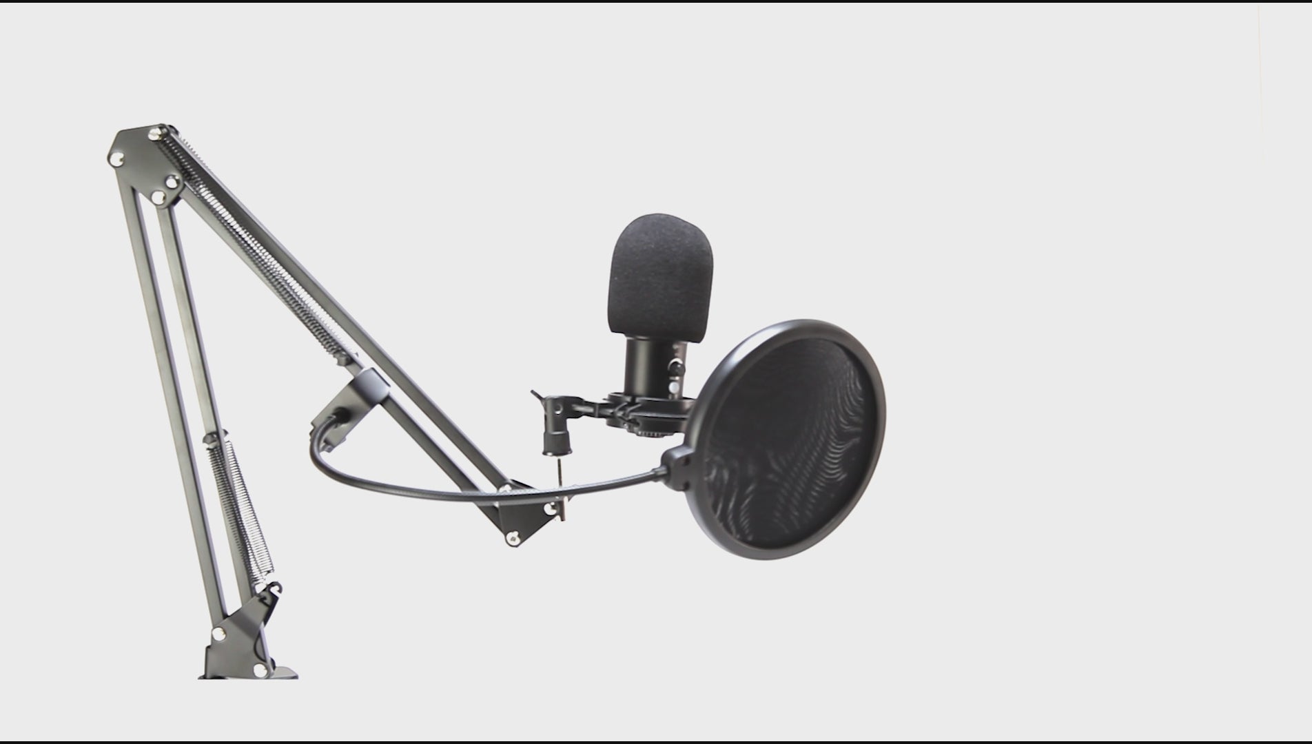 USB Gaming and Streaming Condenser Microphone
with Adjustable Arm, Pop Filter and Shock Mount