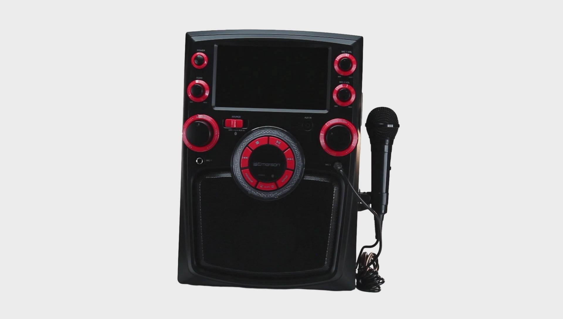 Portable Bluetooth<sup>®</sup> Karaoke System with 7" LCD Display
