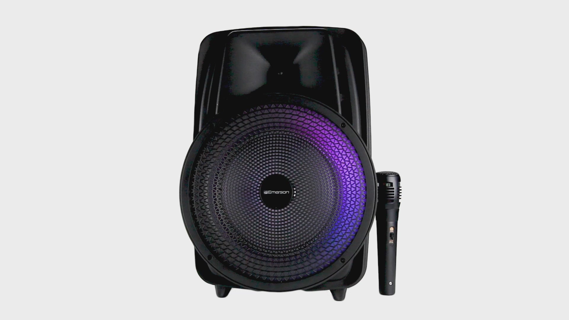 Portable 8" Bluetooth® Party Speaker with Multi-Color Round Running Lights