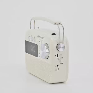 Portable Bluetooth® Retro Radio with Built-in Rechargeable Battery