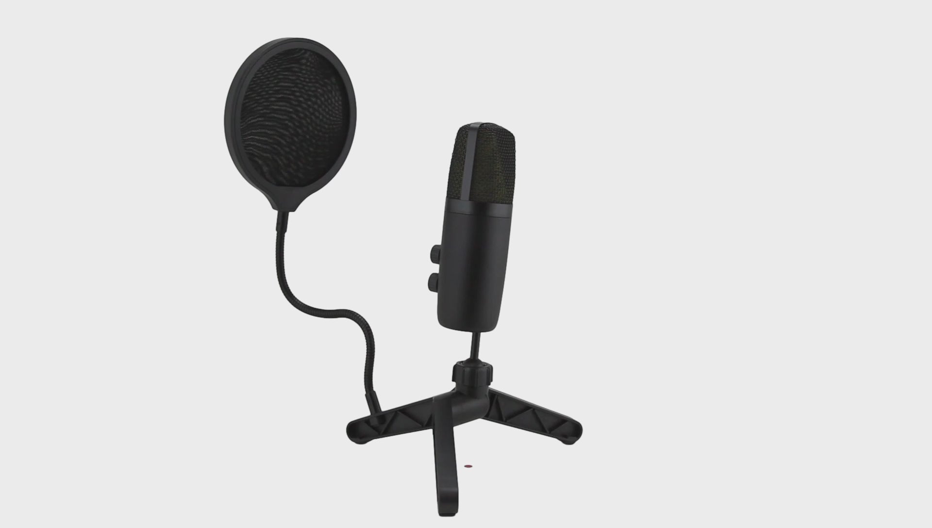 USB Gaming & Streaming Condenser Microphone with LED Lighting and Pop Filter
