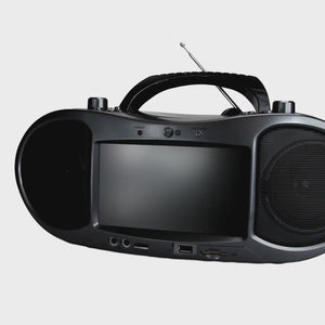 7” Bluetooth<sup>®</sup> DVD Boombox with HD-INPUT, AM/FM Radio & Stereo Speakers